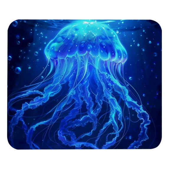 FeBohao Funny Mouse Pad Mat for Gaming Jiaji Cloth Tight Weaving Process Durable Unique Smooth Pattern Thin Abstract Home Use Accessory Women Cushion Colorful Fashion Essentials Kids Jellyfish