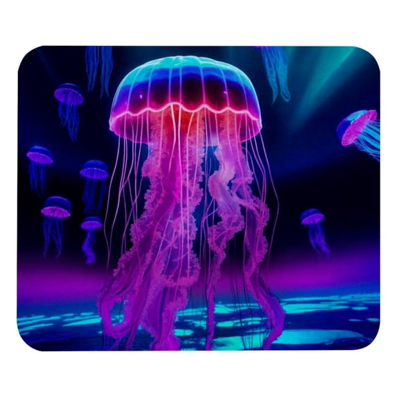 FeBohao Funny Mouse Pad Mat for Gaming Jiaji Cloth Washable Cute Smooth Pattern Small Pretty Farmhouse Accessory Women Cushion Colorful Fashion Haves Kids Table Jellyfish