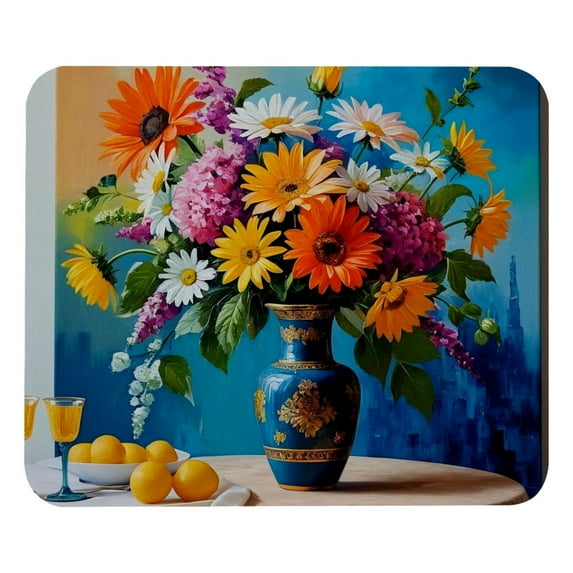 FeBohao Funny Mouse Pad Mat for Desktop Jiaji Cloth Durable Cute Smooth Pattern Small Pretty Home Use Decor Adults Cushion Aesthetic Vintage Essentials Girl Boy Size Flower