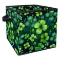 thumbnail image 1 of FeBohao Storage Boxes Bins Oxford with Cardboard Medium Foldable Towel Drawer Sturdy Pattern Diaper College Dorm Toddler Laundry Modern Changing Multifunctional Basket Organizer Clovers, 1 of 6