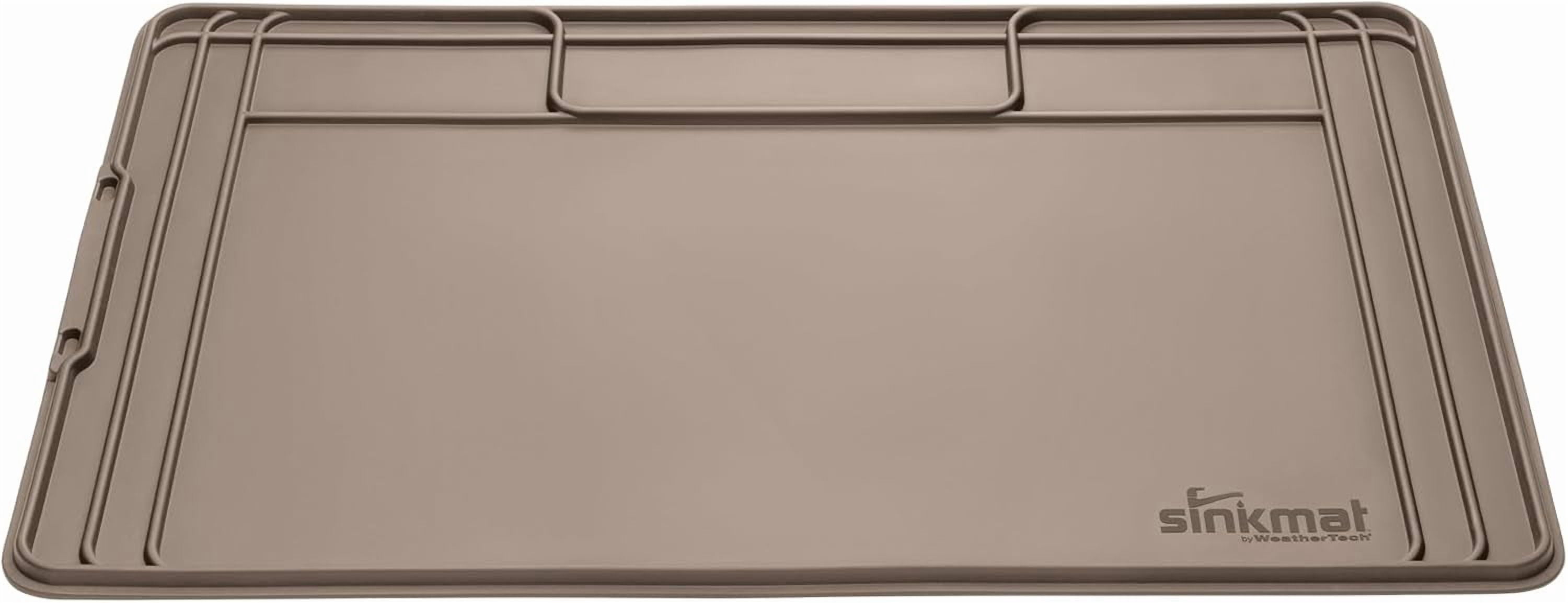 FeGe  SinkMat – Waterproof Under Sink Liner Mat for Kitchen Bathroom – 46” x 22” Inches - Durable, Flexible Tray – Home undersink Organizer Must Haves, Tan