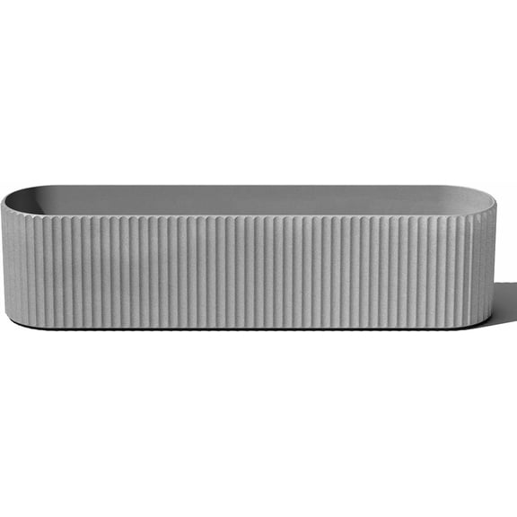 FeGeMax Demi Series Window Box Planter - Long Planter Box for Windowsill/Balcony | Durable Plastic-Stone Composite Material | Modern Dcor for Flowers/Herbs