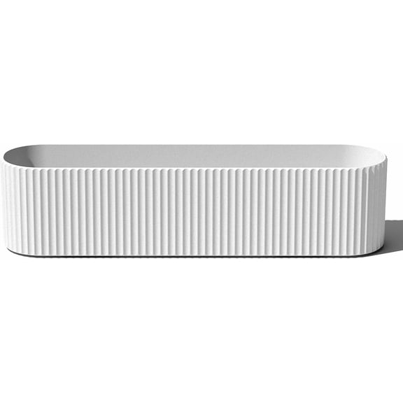 FeGeMax Demi Series Window Box Planter - Long Planter Box for Windowsill/Balcony | Durable Plastic-Stone Composite Material | Modern Dcor for Flowers/Herbs