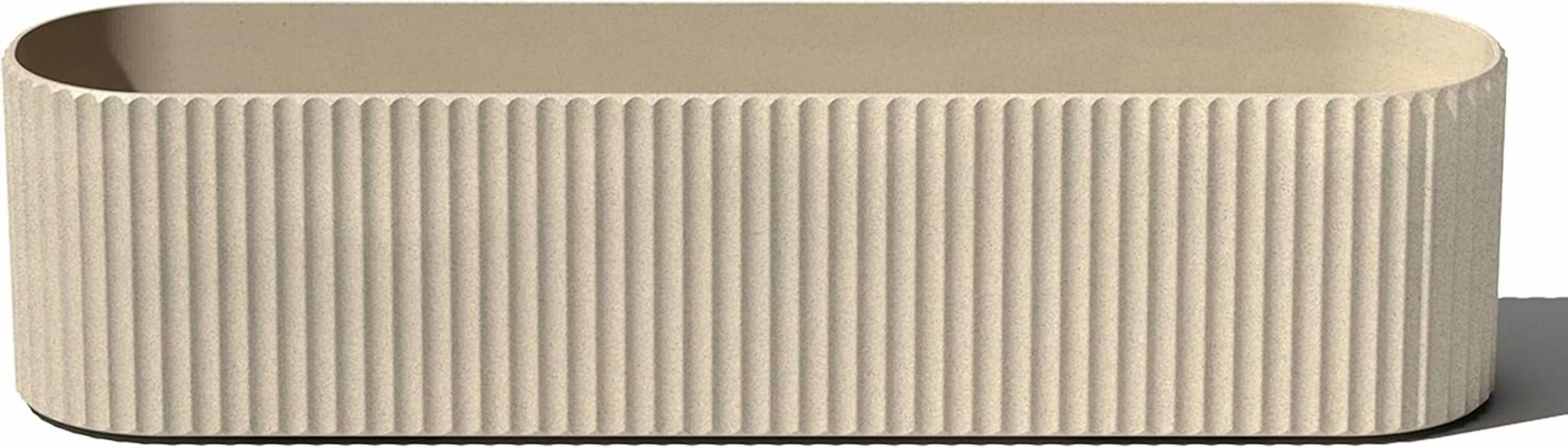 FeGeMax  Demi Series Window Box Planter - Long Planter Box for Windowsill/Balcony | Durable Plastic-Stone Composite Material | Modern Décor for Flowers/Herbs