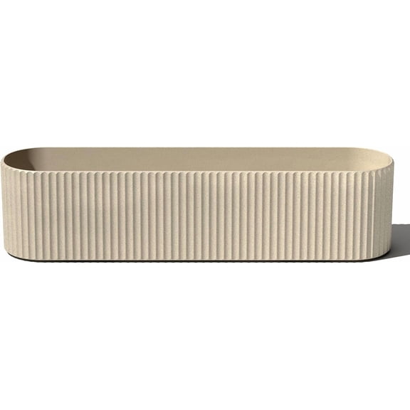 FeGeMax Demi Series Window Box Planter - Long Planter Box for Windowsill/Balcony | Durable Plastic-Stone Composite Material | Modern Dcor for Flowers/Herbs