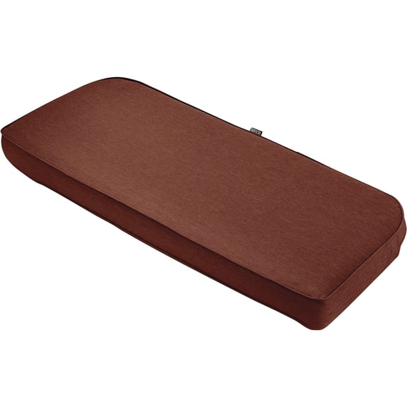 FeGemax Montlake FadeSafe Water-Resistant 41 x 18 x 3 Inch Contoured Outdoor Bench Cushion, Heather Henna