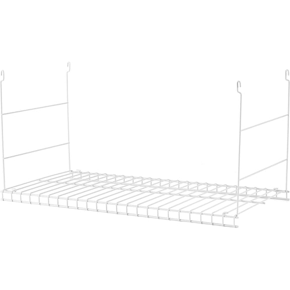 FeGemax Universal Closet 24 Inch Long Durable Steel Custom Wire Hanging Added Storage Shelf Accessory, White