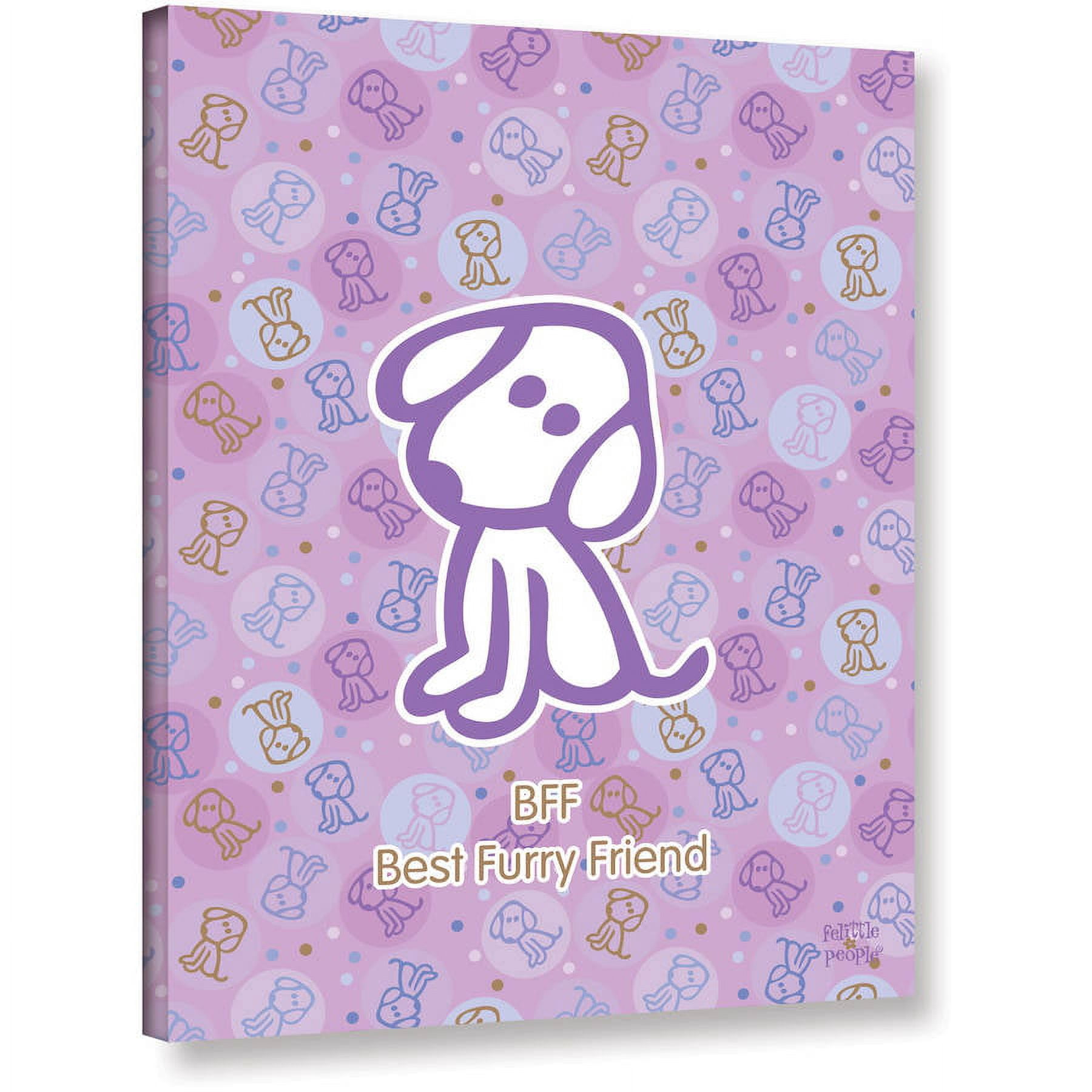FeLittle People "Best Furry Friend" Wrapped Canvas