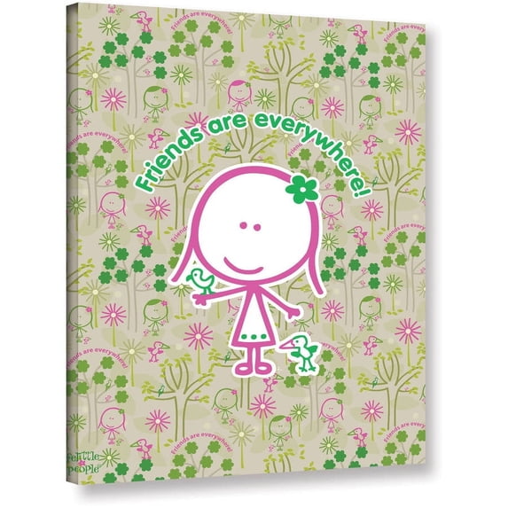 FeLittle People "Friends Are Everywhere" Wrapped Canvas
