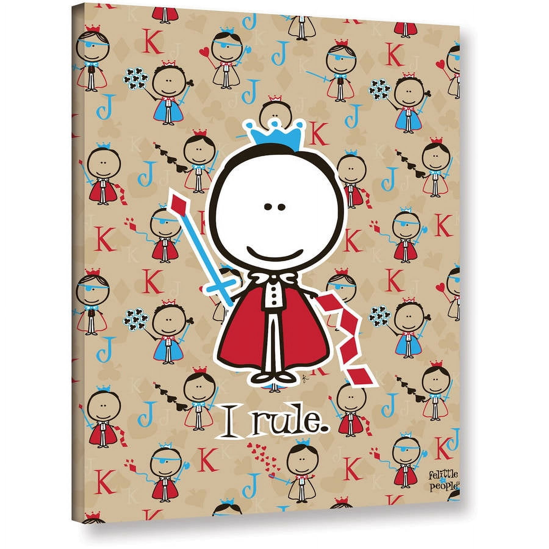 FeLittle People "King — I Rule" Wrapped Canvas