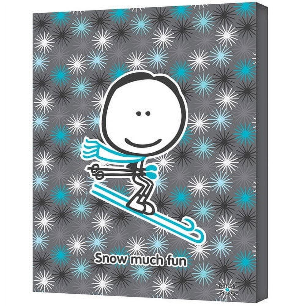 FeLittle People "Snow Much Fun Boy" Wrapped Canvas