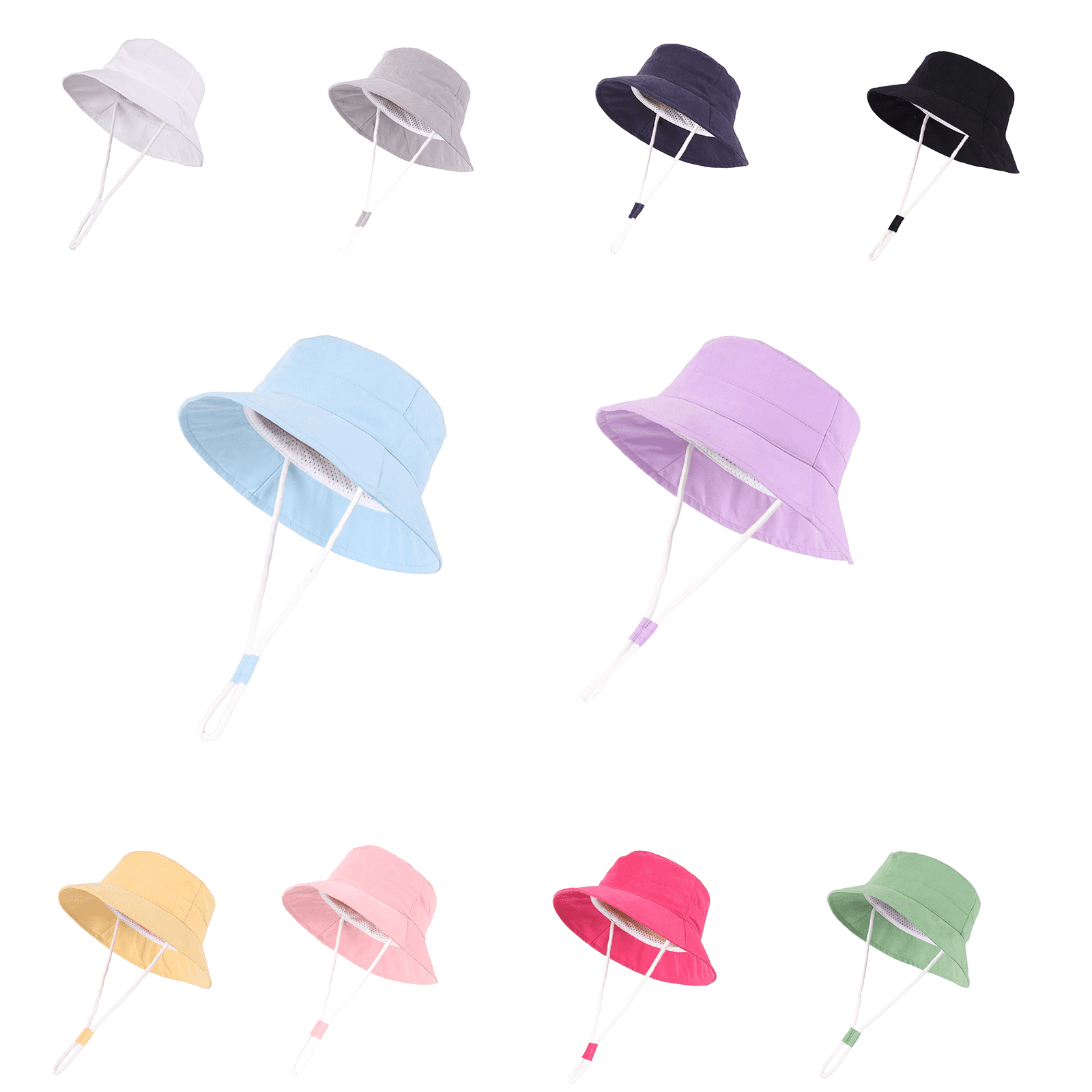 WeVSwe Cappello Solare Bambino UPF 50+ – Con Tesa Larga, Sottogola Regolabile E Paracollo, Unisex, Per Spiaggia E Piscina