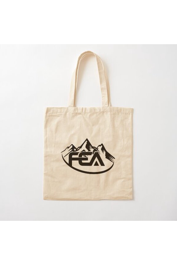 Fea Mountain Logo Canvas Tote Bags, Reusable Shopping Bag