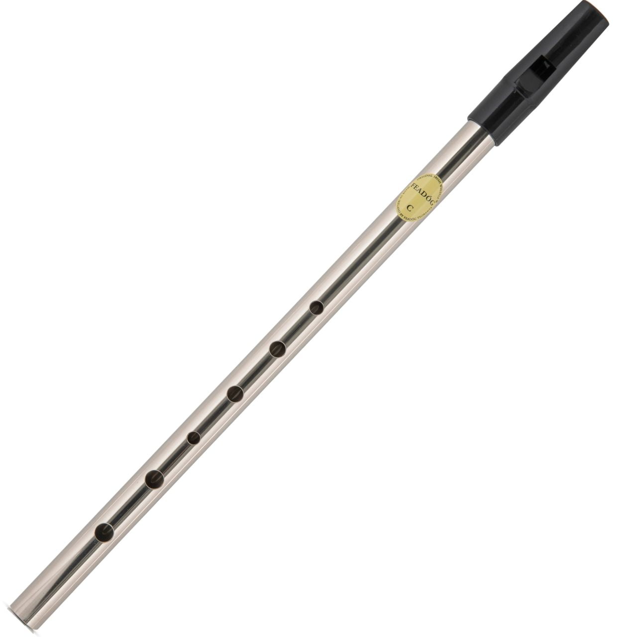 Feadog Nickel Tin Whistle Key of C Original Traditional Irish Penny Flute  Made in Ireland 