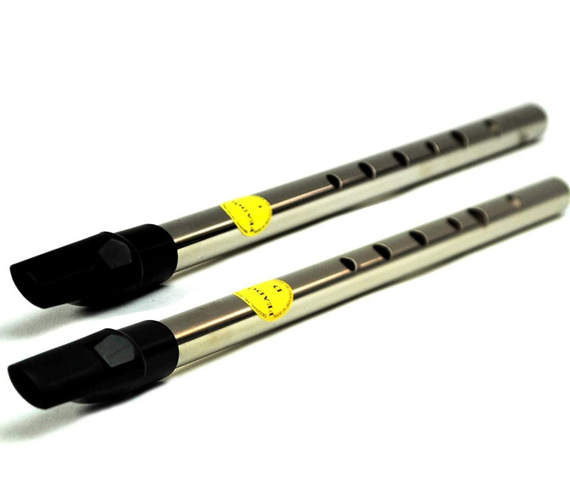 Feadog Set of 2 Nickel Irish Whistles Key of D and Key of C