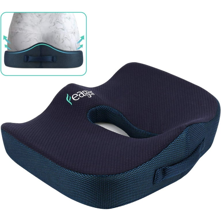 LAMPPE Ergonomic Seat Cushion for Office Chair, Chair Cusionshions for Desk  Chair Made of Memory Foam, Office Chair Pad for Back,Coccyx,Tailbone Pain