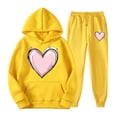 thumbnail image 1 of Feancey 90 Percent Off Clearance Sale Women's Jogging Suits Sets 2025 Trendy 3D Heart Print Hoodie and Drawstring Sweatpants Matching Set Valentines Day Cute Soft Jogger Tracksuit Outfits Gray XL, 1 of 6