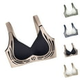 thumbnail image 1 of Feancey Athletic Bras for Women Plus Size Fashion Sports Bra Adjustable Straps Wireless Brassiere Printed Casual Everyday Bras Black M, 1 of 3