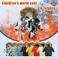 thumbnail image 1 of Feancey Boys Down Coats Winter Warm Long Puffer Jacket with Fur Trim Hood Kids Windproof Snow Coat Girls Hooded Parka Jackets with Pockets Multicolor 4-5 Years, 1 of 4