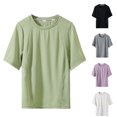 thumbnail image 1 of Feancey Boys Sun Shirts UV Protection Short Sleeve T-Shirts Girls Lightweight Quick Dry Fishing Shirt Solid Casual Basic Tees Green 15-16Years, 1 of 6