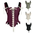 thumbnail image 1 of Feancey Bustier Tops for Women Vintage Lace Up Body Shaper Overbust Boned Bustiers Tie Front Halloween Party Waist Cincher Shapewear Tops Purple S, 1 of 10
