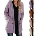 thumbnail image 1 of Feancey Cable Knit Cardigans Women Winter Long Loose Sweater Coats Long Sleeve Casual Knitted Cardigan Cozy Soft Outwear with Pockets Pink XXL, 1 of 7