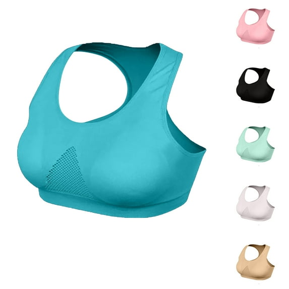 Feancey Racerback Bras for Women High Pack Wireless Yoga Brassiere Eyelet Hollow Out Quick Dry Sports Bra Seamless Breathable Workout Tank Top Black XXL