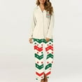 thumbnail image 1 of Feancey Christmas Sets for Women Button Down Pajama 2 Piece Comfy Loose Sleepwear and Lounge Pants Pjs Set Xmas Pjs Two Piece Multicolor M, 1 of 7