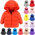 thumbnail image 1 of Feancey Cute Down Coats for Baby Girls Boys Thick Warm Puffer Jacket Bear Ears Padded Hooded Coat Winter Windproof Outerwear with Pockets Blue 3-4 Years, 1 of 3