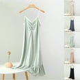 thumbnail image 1 of Feancey Cute Nightgowns for Women Lace Ruched V Neck Cami Sleepwear Modal Casual Sleeveless Nightdress Soft Cozy Loungewear Flash Clearance Sale Beige XXL, 1 of 8