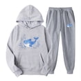 thumbnail image 1 of Feancey Valentines Day Sweatsuits for Women Set Novelty Heart Print Hoodies and Sweatpants Matching Sets Trendy 2 Piece Jogging Suits Blue 3XL, 1 of 7