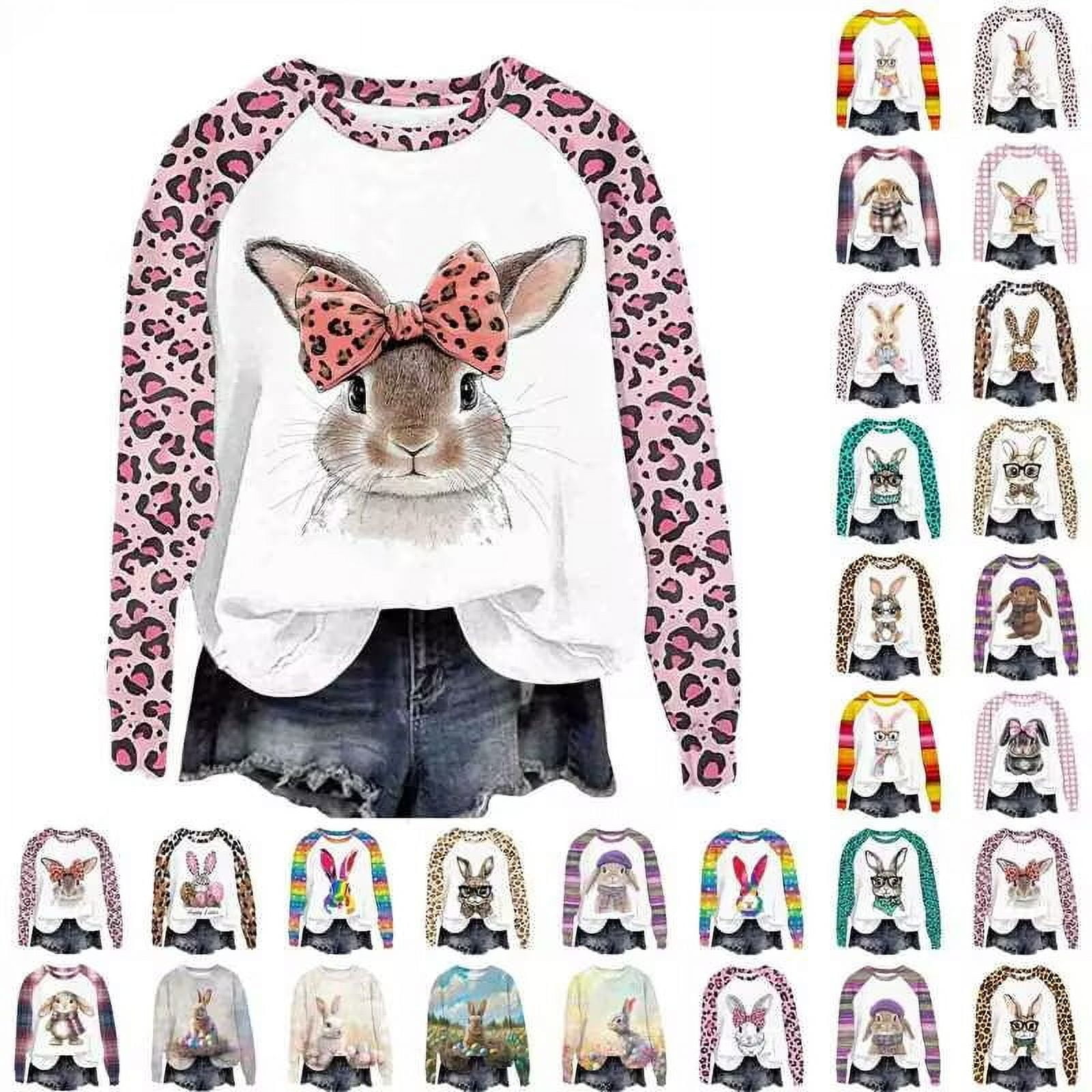 3200~REVERSE BUNNY Sweatshirt with Print main image 1
