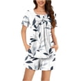 thumbnail image 1 of Feancey Floral Pajamas Set for Women Front Ruched Button Up Blouse and Shorts Pjs Set Summer Short Sleeve Square Neck Sleepwear Lounge 2 Piece Prime Sales Multicolor L, 1 of 1
