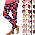 thumbnail image 1 of Feancey Fun Gifts Womens High Waist Workout Leggings Valentines Day Cute Love Heart Print Soft Yoga Pants 2025 Spring Trendy Tummy Control Holiday Tights Multicolor XXL, 1 of 5