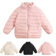 thumbnail image 1 of Feancey Girls Puffer Coats Full Zip Stand Collar Quilted Jackets Toddler Kids Winter Down Coat Baby Boys Lightweight Packable Jacket with Pockets Black 120, 1 of 6