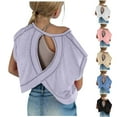 thumbnail image 1 of Feancey Girls Trendy T Shirts Oversized Casual Hollow Out Back Tops Kids Baggy Cap Sleeves Tshirt 2025 Summer Clothes Limited Time Sales Today Pink 11 Years, 1 of 7