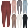 thumbnail image 1 of Feancey Jogger Pajama Bottoms Women Fuzzy Fleece Warm Sleep Pants Winter Plush Cozy Pj Pants Solid Color Casual Low Rise Trousers Blue Free Size, 1 of 6
