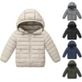 thumbnail image 1 of Feancey Kids Boys Girls Puffer Jackets Toddler Girl Zipper Hooded Coat Winter Thicken Warm Down Jacket Lightweight Trendy Packable Outerwear with Pockets Army Green 8 Years, 1 of 9