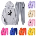 thumbnail image 1 of Feancey Womens Hoodie Tracksuit Pant Set Oversized Casual Sweatsuits for Women Valentines Day Heart Print Hooded Sweatshirts and Jogger Pants 2 Piece Sets Beige XXL, 1 of 6