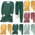 thumbnail image 1 of Feancey Loungewear Outfits for Women Winter Fleece Lined Pullover Tops Jogger Pants Pajama Sets Cozy Soft Fuzzy Sleepwear Two Piece Yellow M, 1 of 5