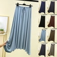 thumbnail image 1 of Feancey Maxi Skirts for Women Soft Modal Nightgowns Elastic Drawstring Waist Long Dresses Pleated Flowy Sleep Dress Solid Color Nightdress Spring Sales Black L, 1 of 7