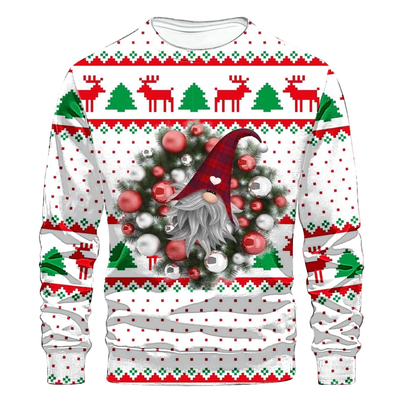 Feancey Men's Funny Christmas Sweatshirts,Casual Crewneck Pullover ...