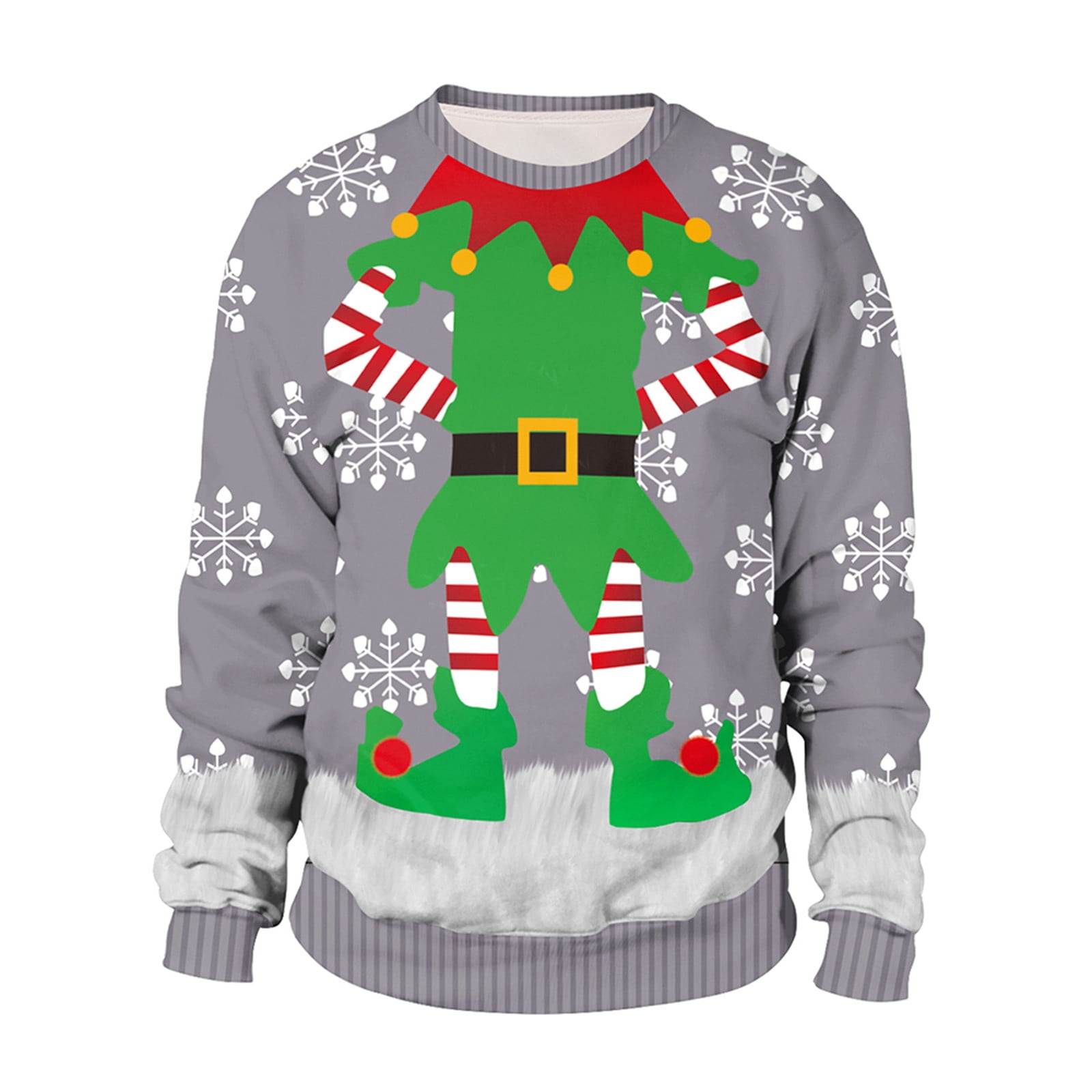 Feancey Mens Christmas Sweatshirt Funny,Crewneck Sweatshirts for Men
