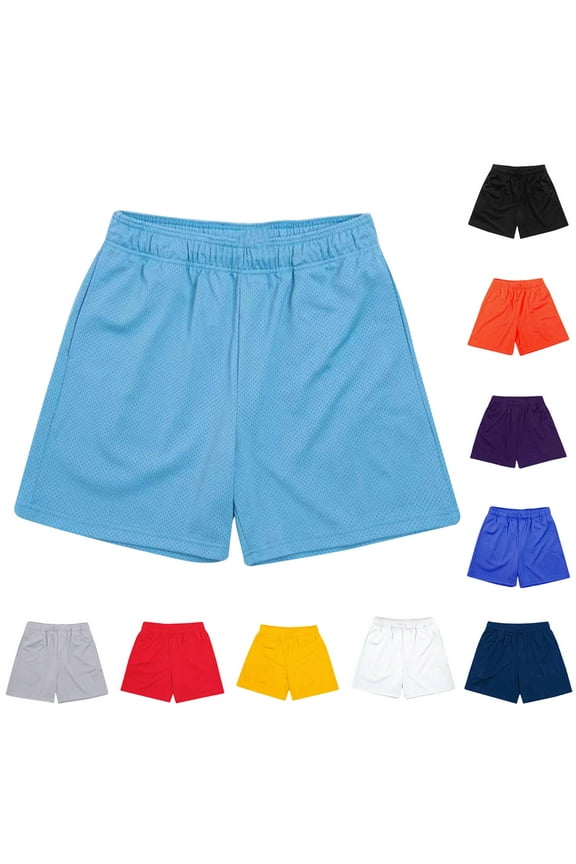 Mens Lightweight Athletic Shorts Quick Dry Mesh Workout Shorts Summer for Men Summer Training Running Shorts Elastic Waistband Pocket Shorts Navy S