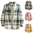 Feancey Mens Lightweight Button Down Shirt Jackets Plaid Long Sleeve