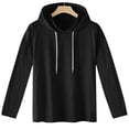 thumbnail image 1 of Feancey Mens Lightweight Hooded Pullover Drawstring Long Sleeve Workout Sport Hoodie Fall Casual Regular Fit Quick Dry Top Weekly Sales,Black,3XL, 1 of 6
