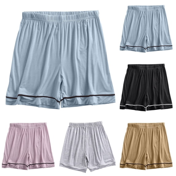Feancey Modal Pj Shorts Women Soft Cozy Pajama Bottoms Summer Elastic Waist Casual Sleep Shorts Comfy Loose Lounge Short Pants Yellow M