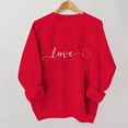 thumbnail image 1 of Feancey Oversized Crewneck Sweatshirt Women Cute Bow Print Long Sleeve Pullover Tops Fleece Lined Casual Loose Sweatshirts Holiday Gifts Red M, 1 of 6
