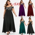 thumbnail image 1 of Feancey Plus Size Cocktail Dresses for Women Cold Shoulder Short Sleeve Mother of Bride Dress Lace Patchwork High Waist Maxi Dresses Elegant Formal Dress Green 5XL, 1 of 6
