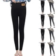 thumbnail image 1 of Feancey Plus Size Fleece Lined Leggings Women High Waist Tummy Control Yoga Tights Casual Floral Print Workout Leggings Winter Thermal Skinny Pants Gray M, 1 of 8